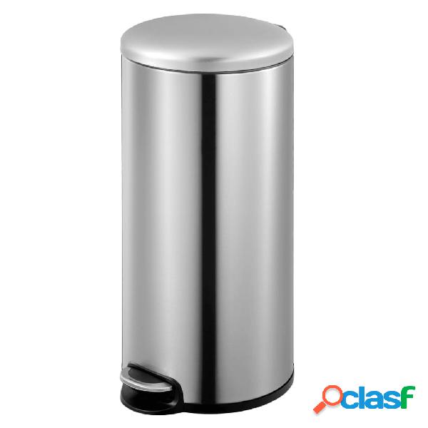 EKO Cubo de pedal Maggey 30 L plateado mate