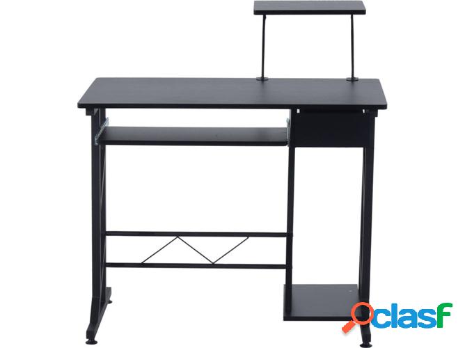 Escritorio HOMCOM 920-018BK (Negro - 90x50x95 cm - MDF)