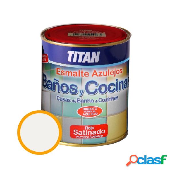 Esmalte Azulejos Titan Baños y Cocinas Blanco 750ml