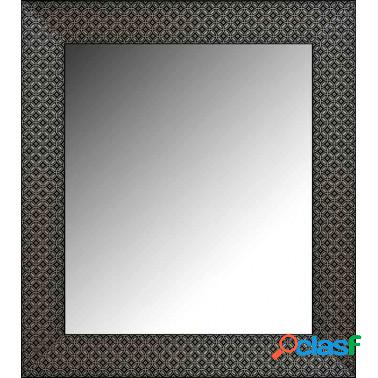Espejo de Pared Moldura Lacada Negro y Plata Largo 118cm x
