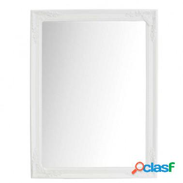 Espejo rectangular marco blanco estilo provenzal