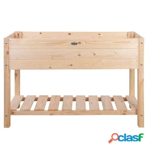 Esschert Design Mesa de cultivo elevada madera clara L