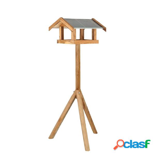 Esschert Design Mesa para pájaros con tejado rectangular