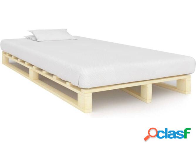 Estructura de Cama VIDAXL en paletas pino macizo (Compatible