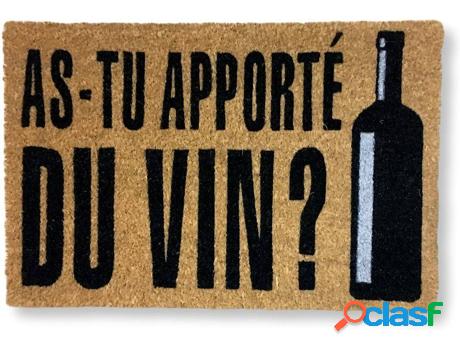 Felpudo KOKO DOORMATS As-Tu Apporté Du Vin? (Castaño - 60