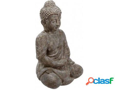 Figura HOGAR Y MÁS Buda Decoracion Gha Sentado Cemento