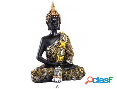 Figura HOGAR Y MÁS Buda Sentado De Resina (14x8x18 cm)