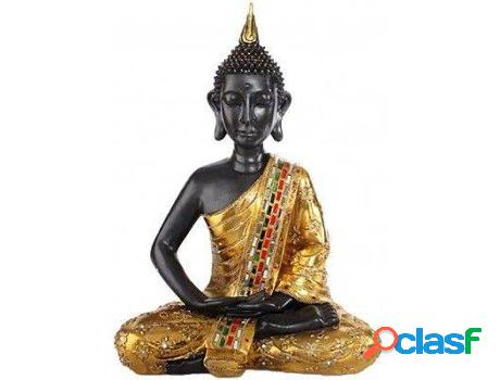 Figura HOGAR Y MÁS Buda Sentado Dorada (46 x 25 x 62 cm)