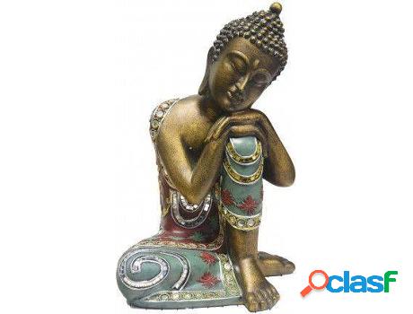 Figura HOGAR Y MÁS Buda Zen Dorado (resina)