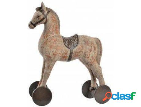 Figura HOGAR Y MÁS Caballo Resina Con Rueda (23.5x9.5)