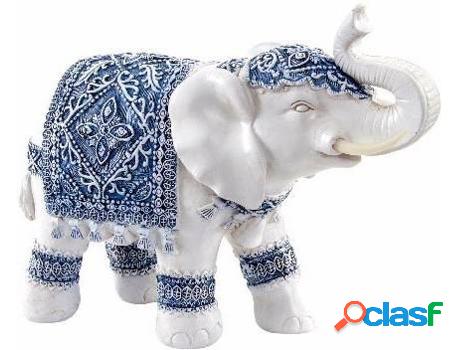 Figura HOGAR Y MÁS Elefante Blanco Original En Resina Con