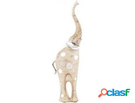 Figura HOGAR Y MÁS Elefante Dorado (39 x 11 cm)