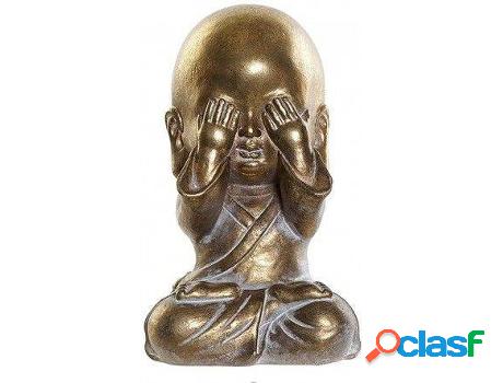Figura HOGAR Y MÁS Monje Buda Oir Ver Y Callar (resina)