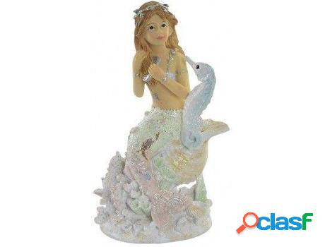 Figura HOGAR Y MÁS Sirena Decorativa De Resina Diseño