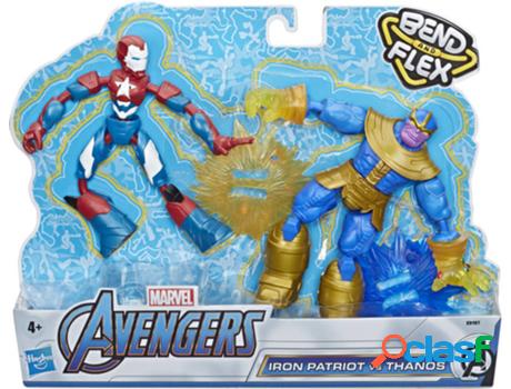 Figura de Acción AVENGERS Iron Patriot vs Thanos Bend and