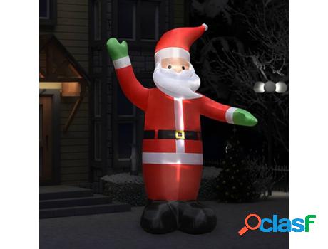 Figura de Navidad VIDAXL Papá Noel Hinchable con Luces Led