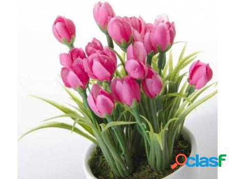 Flor HOGAR Y MÁS Planta Tulipane Artificiale Con Maceta (8