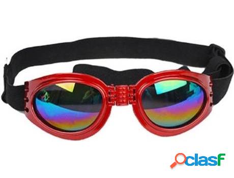 Gafas de Sol para Perros WJS Impermeable (Rojo - S - Porte