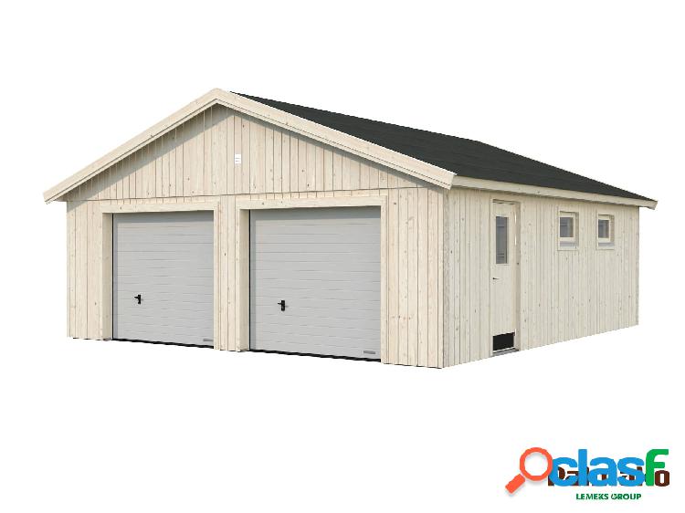 Garaje de madera Palmako Andre 44.7m2 con puerta seccional