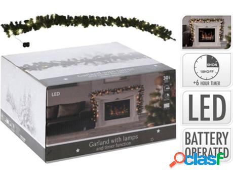 Guirnalda de Navidad AMBIANCE 30 luces LED (270cm - Verde)