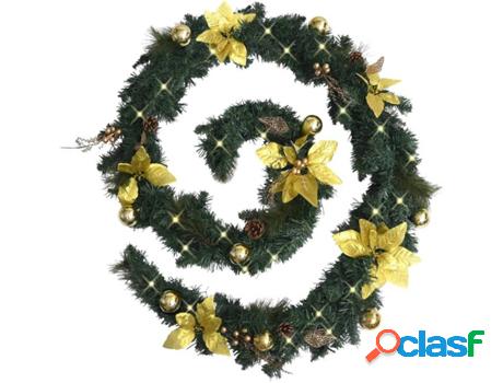 Guirnalda de Navidad VIDAXL 320970 Luces LED (PVC - Verde -