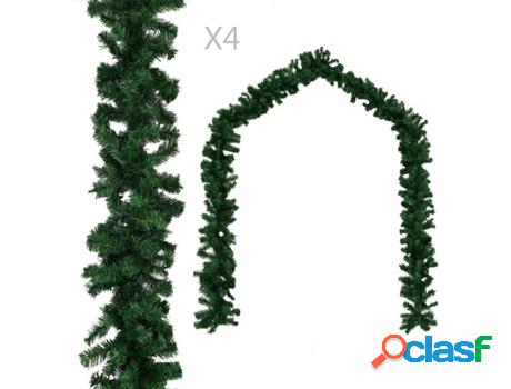 Guirnalda de Navidad VIDAXL (4x270cm - Verde)