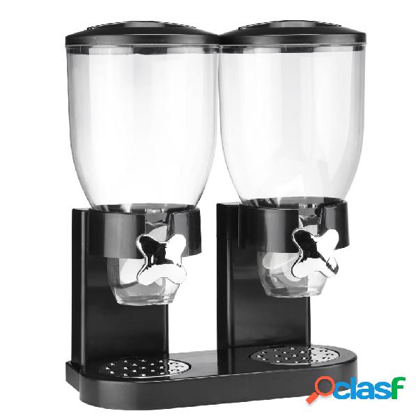 HI Dispensador de cereales doble negro 2x3,5 L