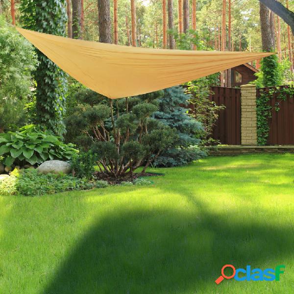 HI Toldo de vela triangular 3x3 m beige