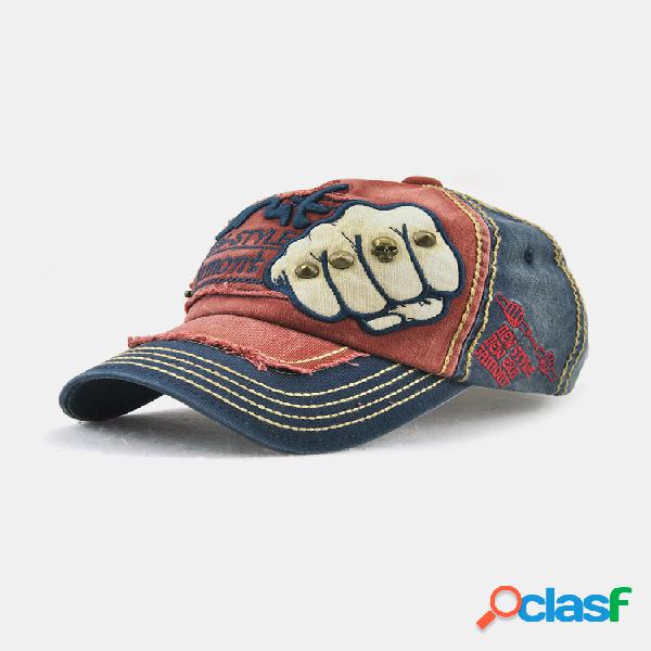 Hombre vendimia Gorra de béisbol ajustable con parche de