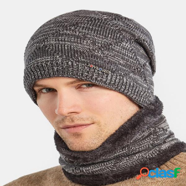 Hombres 2PCS Plus Terciopelo grueso Invierno al aire libre