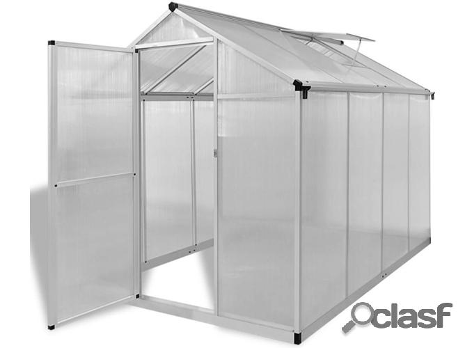Invernadero VIDAXL 4,6 m² c/ Base (Aluminio - 361 x 250 x