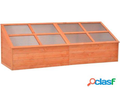 Invernadero VIDAXL (Madera - 180 x 57 x 62 cm - Castaño)