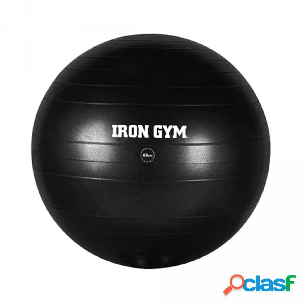 Iron Gym Bola de ejercicio 65 cm goma negra IRG029