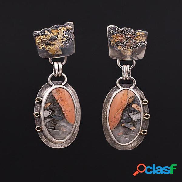 JASSY Aleación vendimia Moda Colorful Piedra Metal