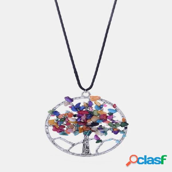 Joyería curativa para mujer Collares de 7 chakras Árbol de