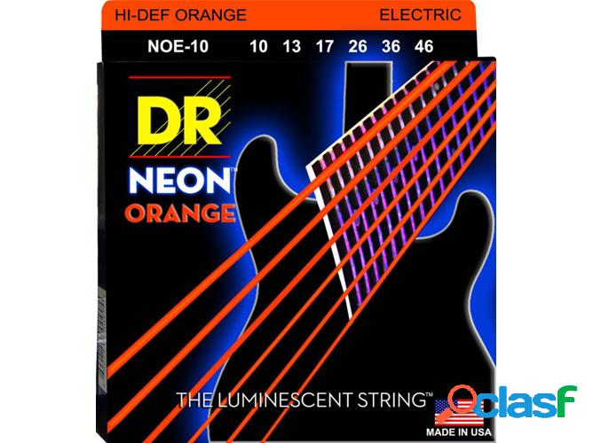 Juego de Cuerdas Guitarra Eléctrica DR NOE-10 Neon Orange