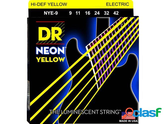 Juego de Cuerdas Guitarra Eléctrica DR NYE-9 Neon Yellow