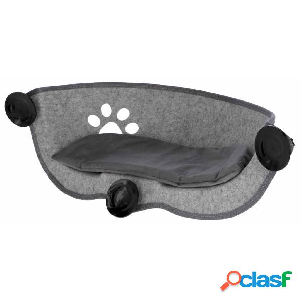 Kerbl Cama de gatos para ventana Filzino gris 70x26x26 cm