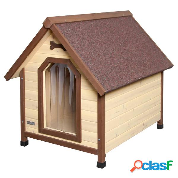 Kerbl Caseta para perros 4 estaciones 100x83x94 cm marrón