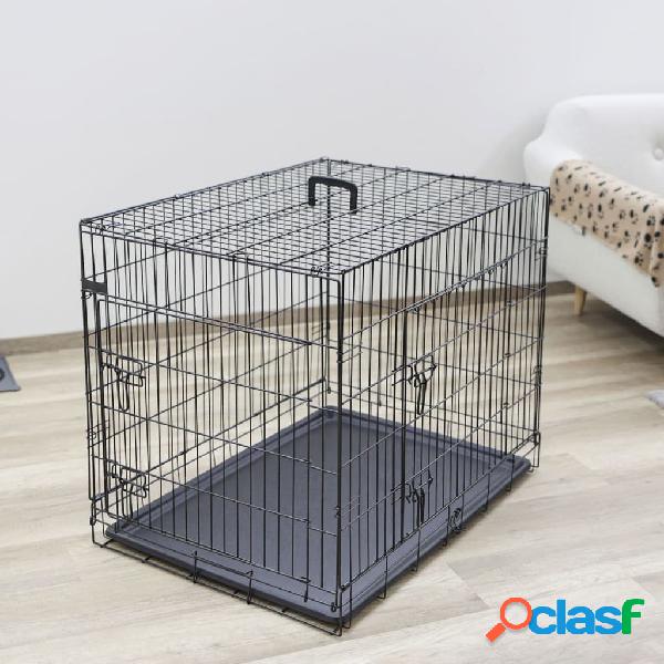Kerbl Jaula para perros negra 92x63x74 cm