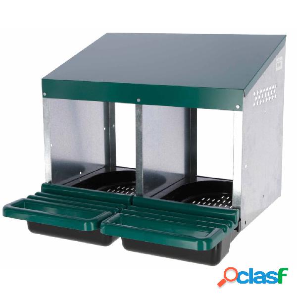Kerbl Ponedero doble para gallinas de plástico verde