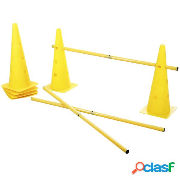 Kerbl Set de agilidad obstáculos y conos 2 en 1 amarillo