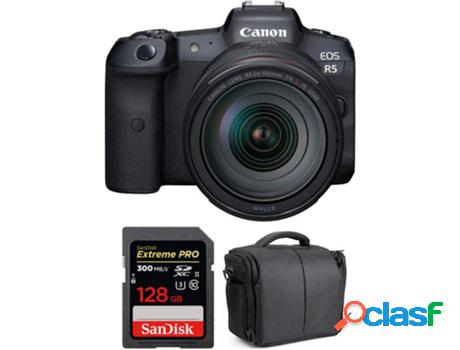 Kit Cámara Mirrorless, Objectivo y Accesorios CANON EOS R5