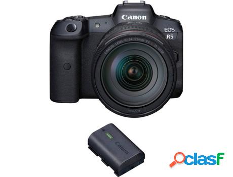 Kit Cámara Mirrorless, Objectivo y Batería CANON EOS R5