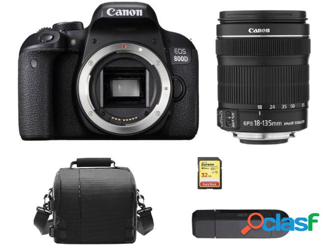 Kit Cámara Réflex CANON EOS 800D EF-S 18-135mm F3.5-5.6 IS