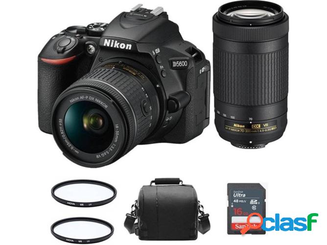 Kit Cámara Réflex NIKON D5600 AF-P 18-55MM +AF-P 70-300MM