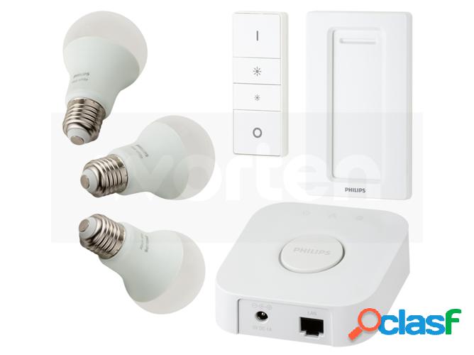 Kit Inicial Bombilla PHILIPS HUE A60 E27 Blanco