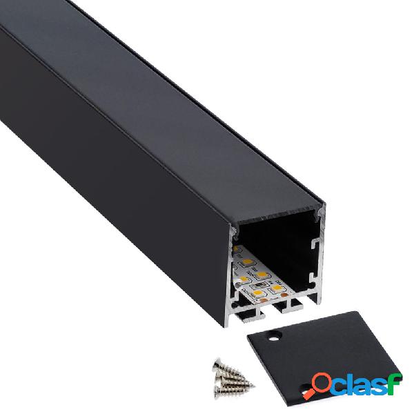 Kit - perfil aluminio vart suspend para tiras led 2 metros