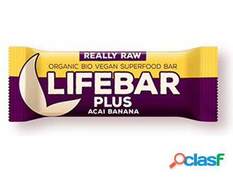 Lifebar Plus Sabor Banana y Açaí LIFEFOOD (1 Barra de 47g)