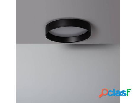 Lámpara LED LEDKIA Circular (Negro - LED Integrado - 20 W)